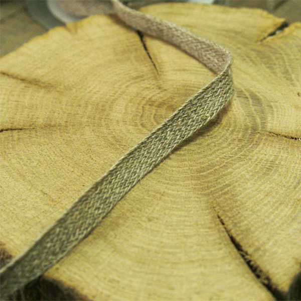 Лента льняная 8 мм, цвет натуральный