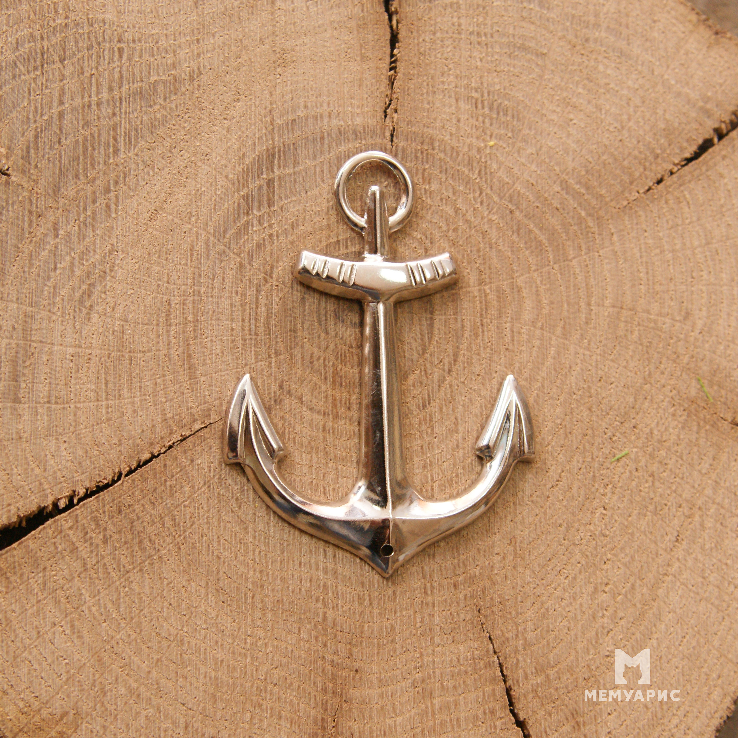 Якорь металлический 6 х 4,5 см, цвет серебряный
