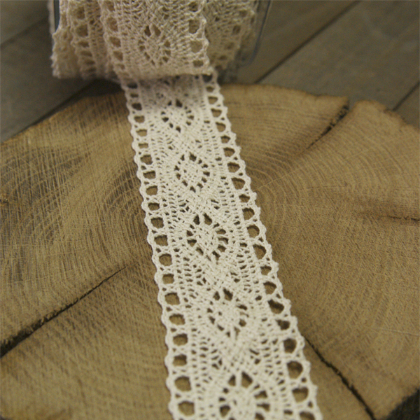Кружево вязаное 3 см, цвет кремовый (032594)