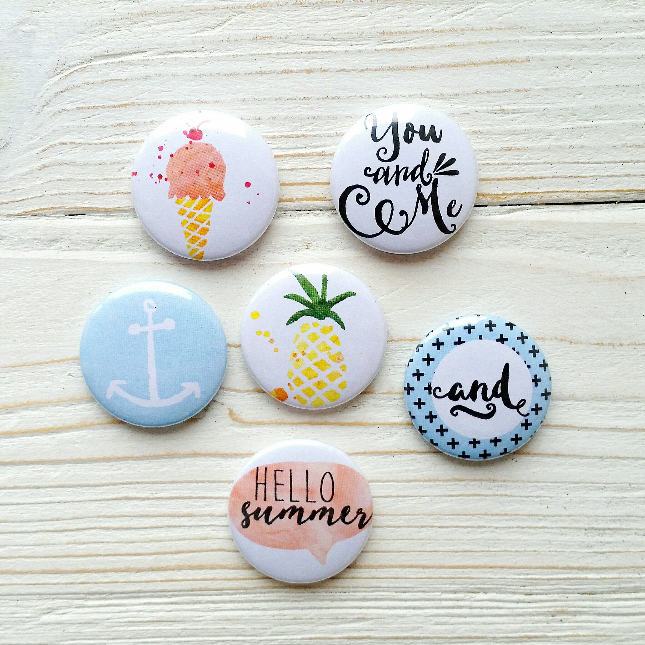 Набор скрап-фишек WoodCraft "Happy Summer"