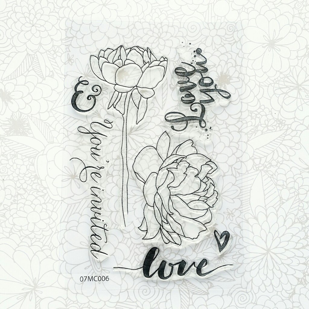 Набор штампов WoodСraft "Пионы"