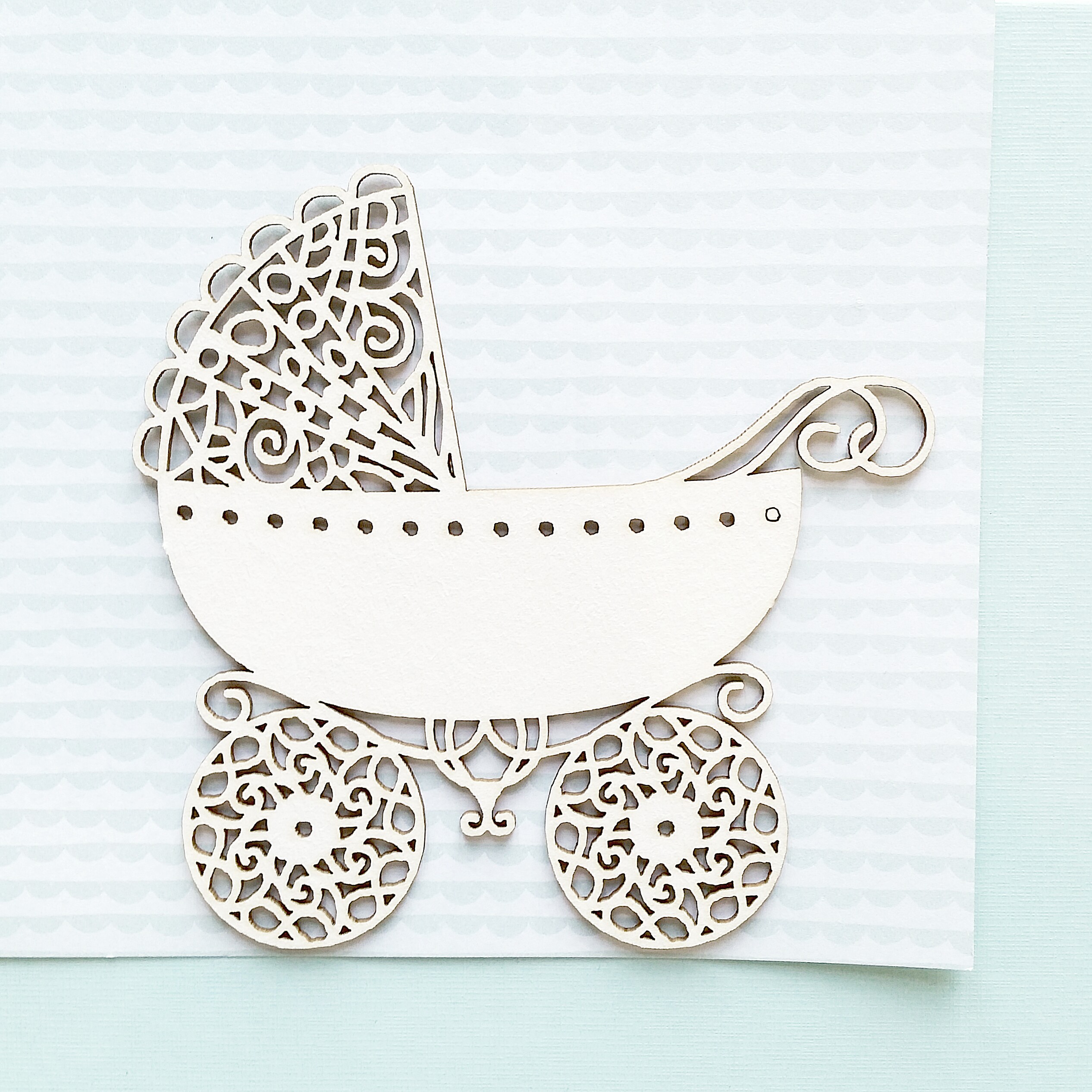 Чипборд WoodCraft "Колясочка ажурная"