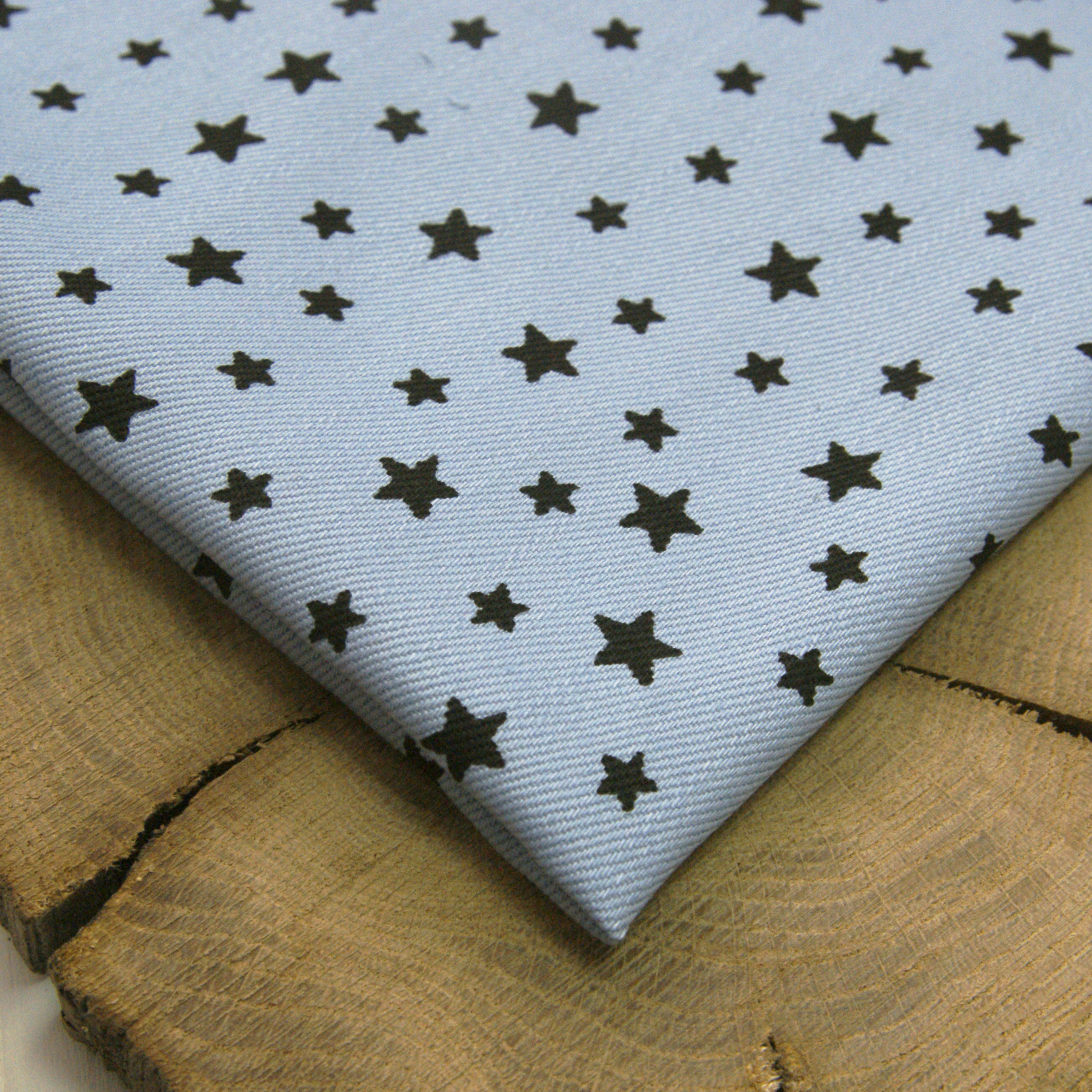 Отрез хлопковой ткани 55 х 45 "Голубая со звёздами"