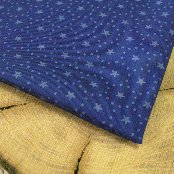 Отрез хлопковой ткани 60 х 40 "Синяя со звёздами"