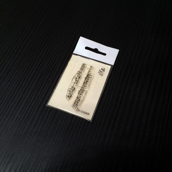 Штамп Stylish Stamps "нотный стан рукописный узкий 01669"