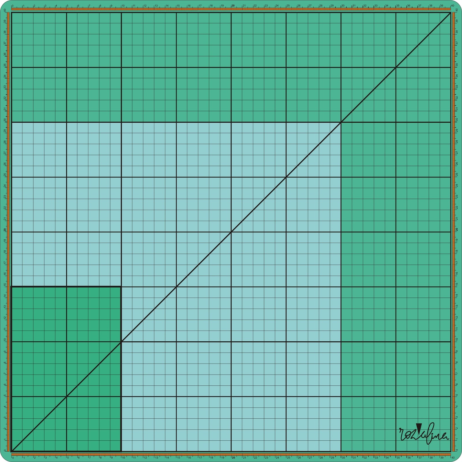 Стеклянный коврик Rozalina 40 х 40 см, цвет бирюзовый