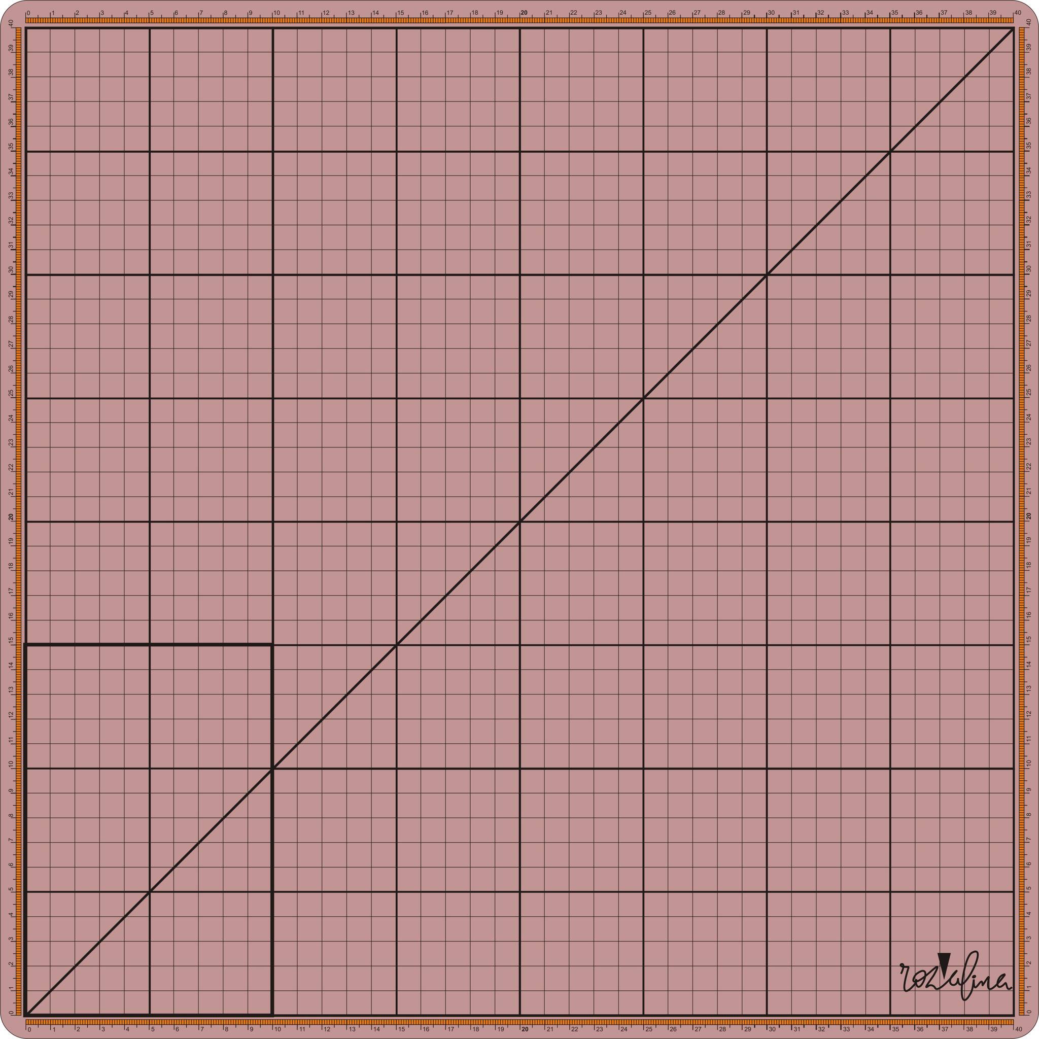 Стеклянный коврик Rozalina 40 х 40 см, цвет грязно-розовый