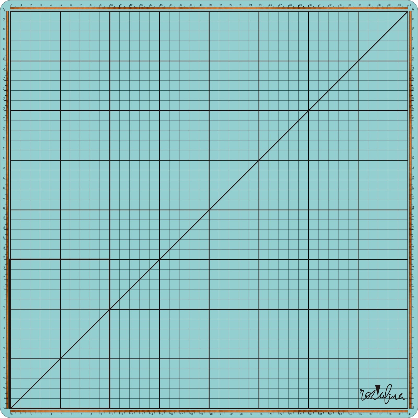 Стеклянный коврик Rozalina 40 х 40 см, цвет голубой