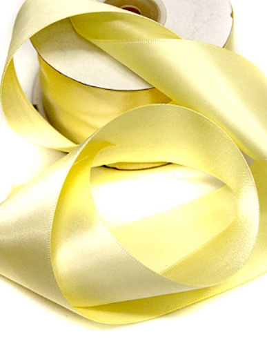 Лента сатиновая 2,5 см. Цвет ванильный