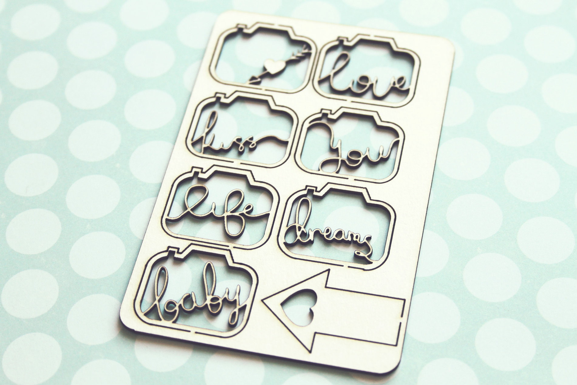 Чипборд WoodCraft "Фотики со словами"