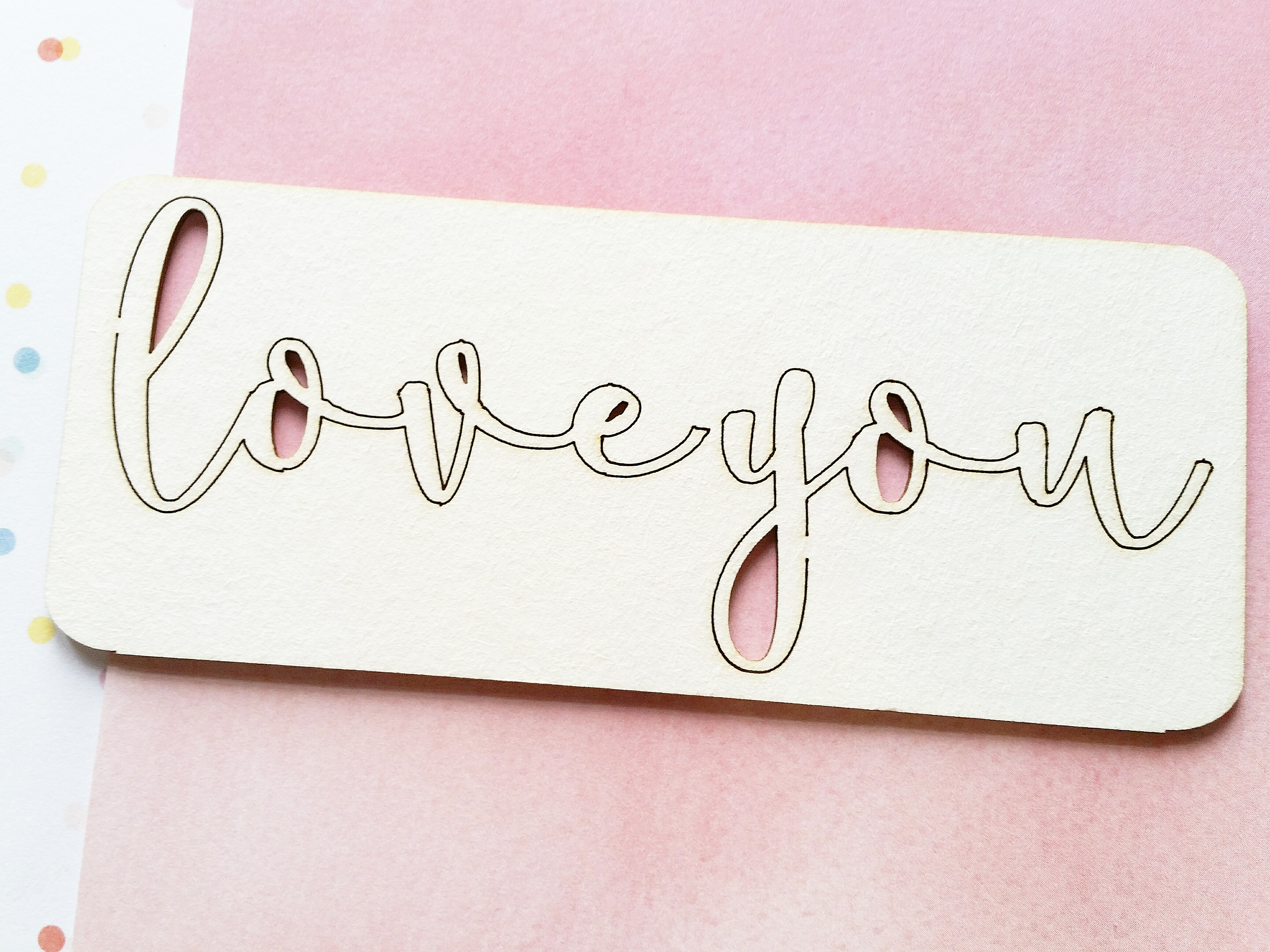 Чипборд WoodCraft "Love you"