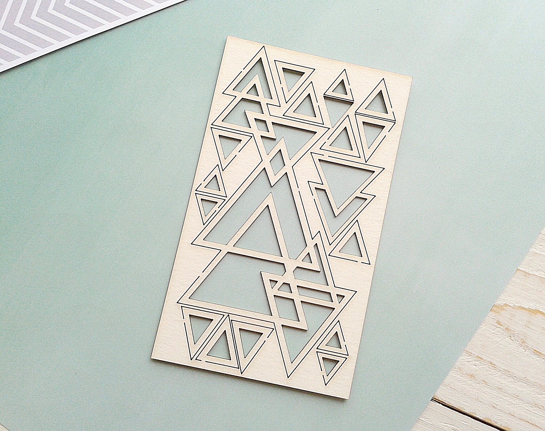 Чипборд WoodCraft "Треугольники"