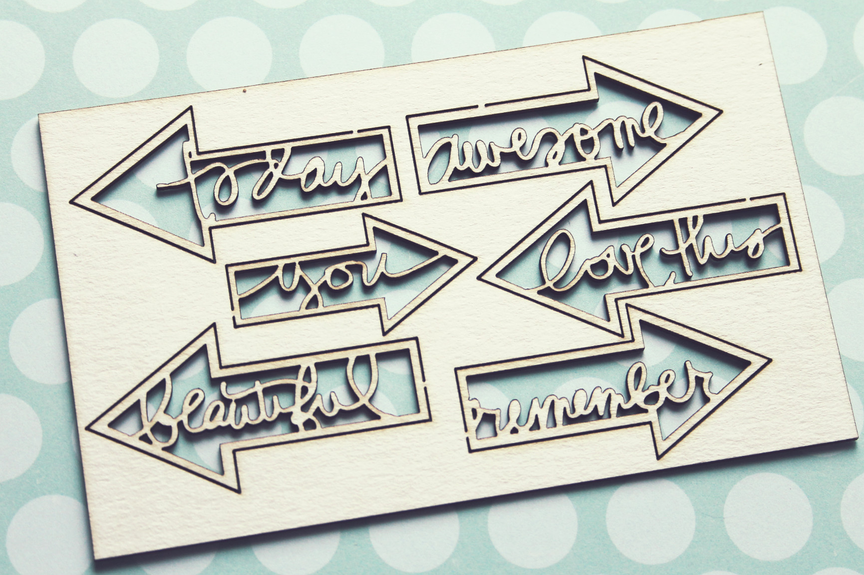 Чипборд WoodCraft "Стрелки со словами"