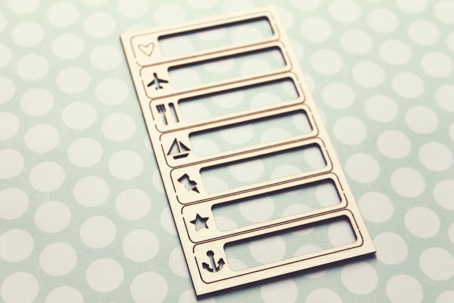 Чипборд WoodCraft "Travel tickets"