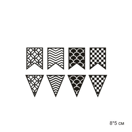 Штамп Stylish Stamps"Набор флажков №2 мал."