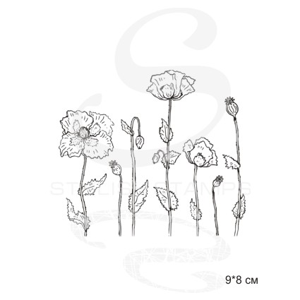 Штамп Stylish Stamps"Маки"