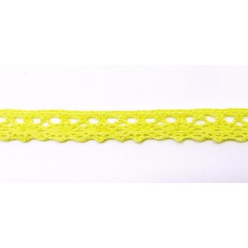 Кружево вязаное 10 мм, тип 2, Рукоделие, цвет жёлтый