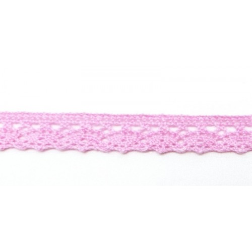 Кружево вязаное 10 мм, тип 2, Рукоделие, цвет розовый