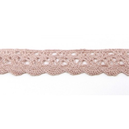 Кружево вязаное 14 мм, Рукоделие, цвет какао