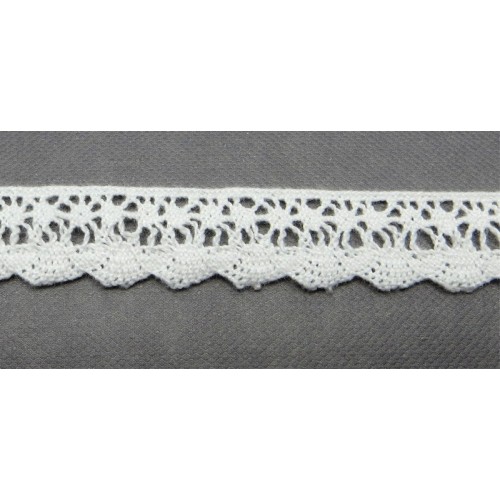 Кружево вязаное 14 мм, Рукоделие, цвет белый
