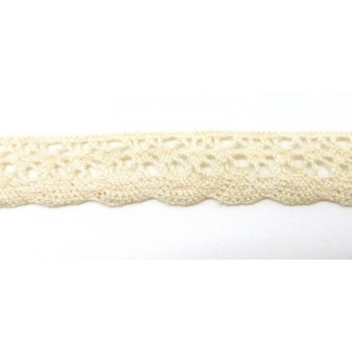 Кружево вязаное 14 мм, Рукоделие, цвет кремовый