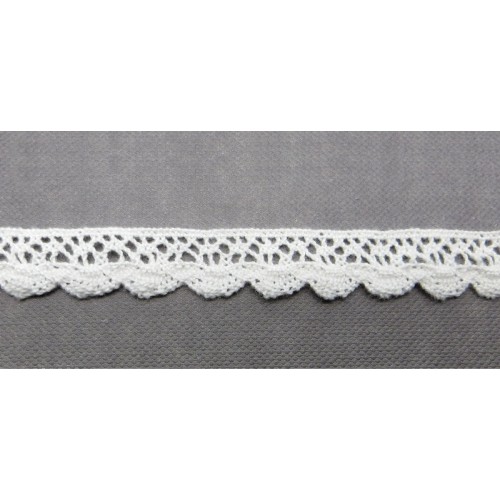 Кружево вязаное 10 мм тип 3, Рукоделие, цвет белый