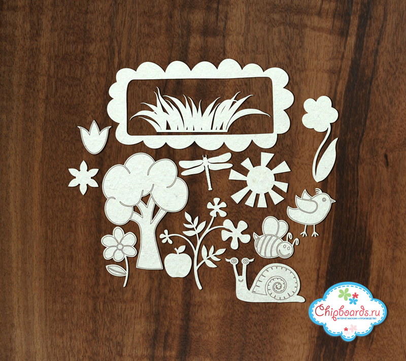 Чипборд Chipboards "Скрап-набор (28). Летний"