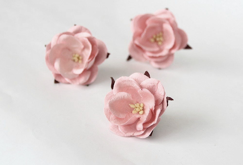 Цветок дикой розы, цвет розово-персиковый, 1 шт