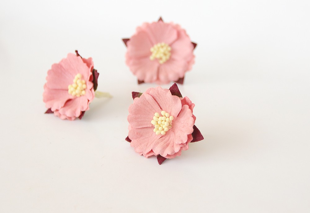 Цветок китайского пиона, цвет бледный коралловый, 1 шт