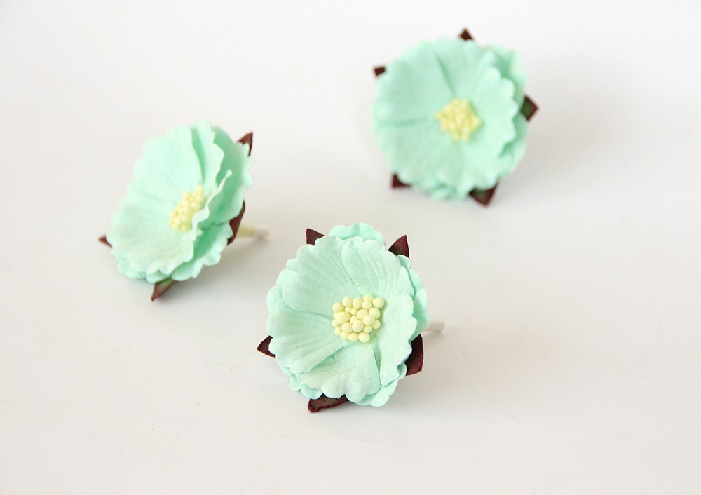 Цветок китайского пиона, цвет мятный 1 шт