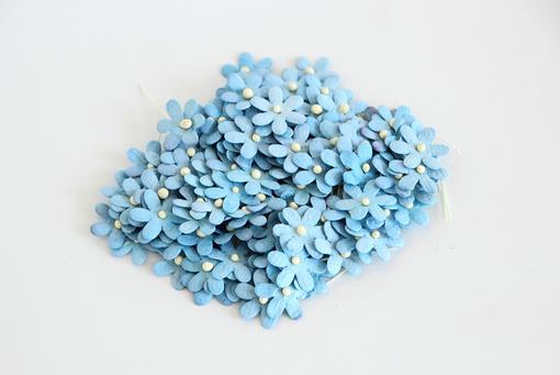 Мини цветочки 1 см, 100 штук, цвет серо-голубой