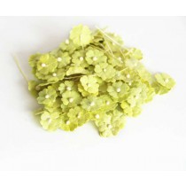 Мини цветочки 1 см, 100 штук, цвет салатовый