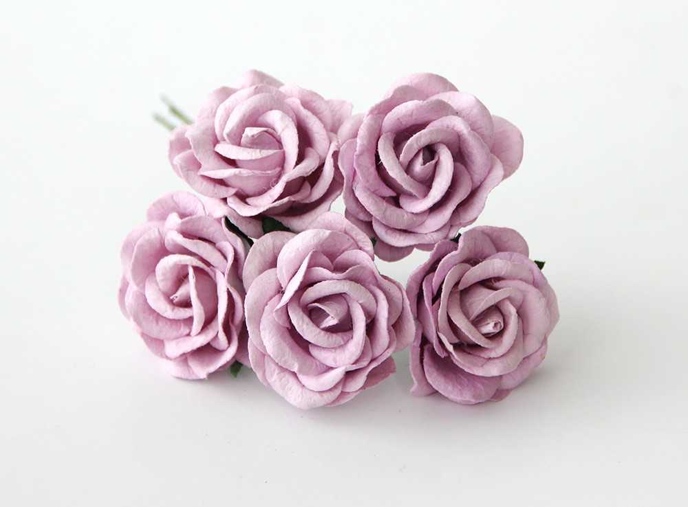 Букет роз 3,5 см, цвет сиреневый