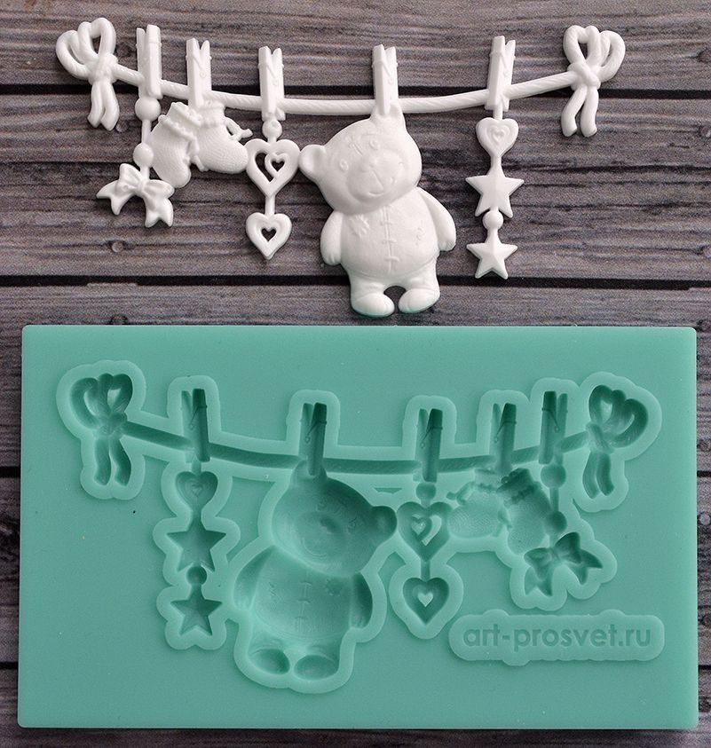 Молд Просвет "Подвеска с мишкой 2"