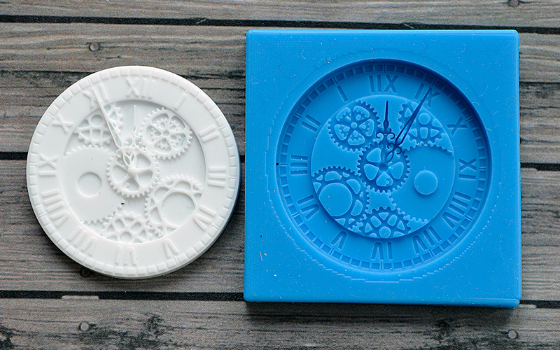 Молд Просвет "Часы с шестеренками"