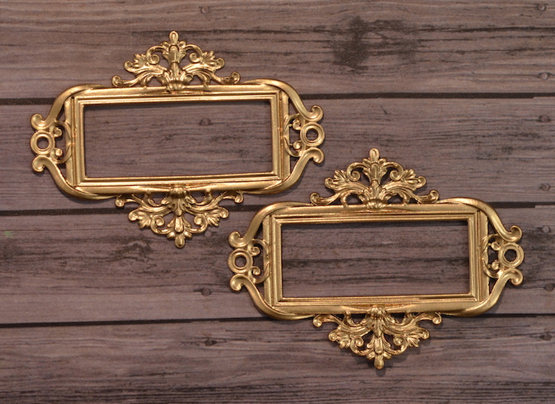 Металлические рамки Просвет, 0118, 2 шт, цвет Золото