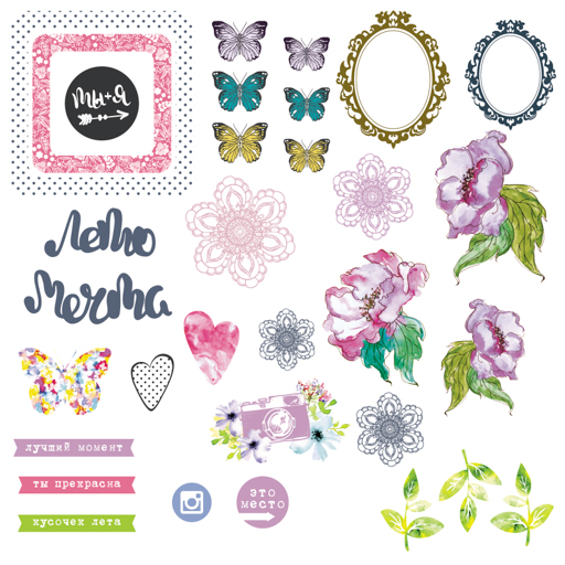 Набор картонной вырубки Polkadot "Ботаника"