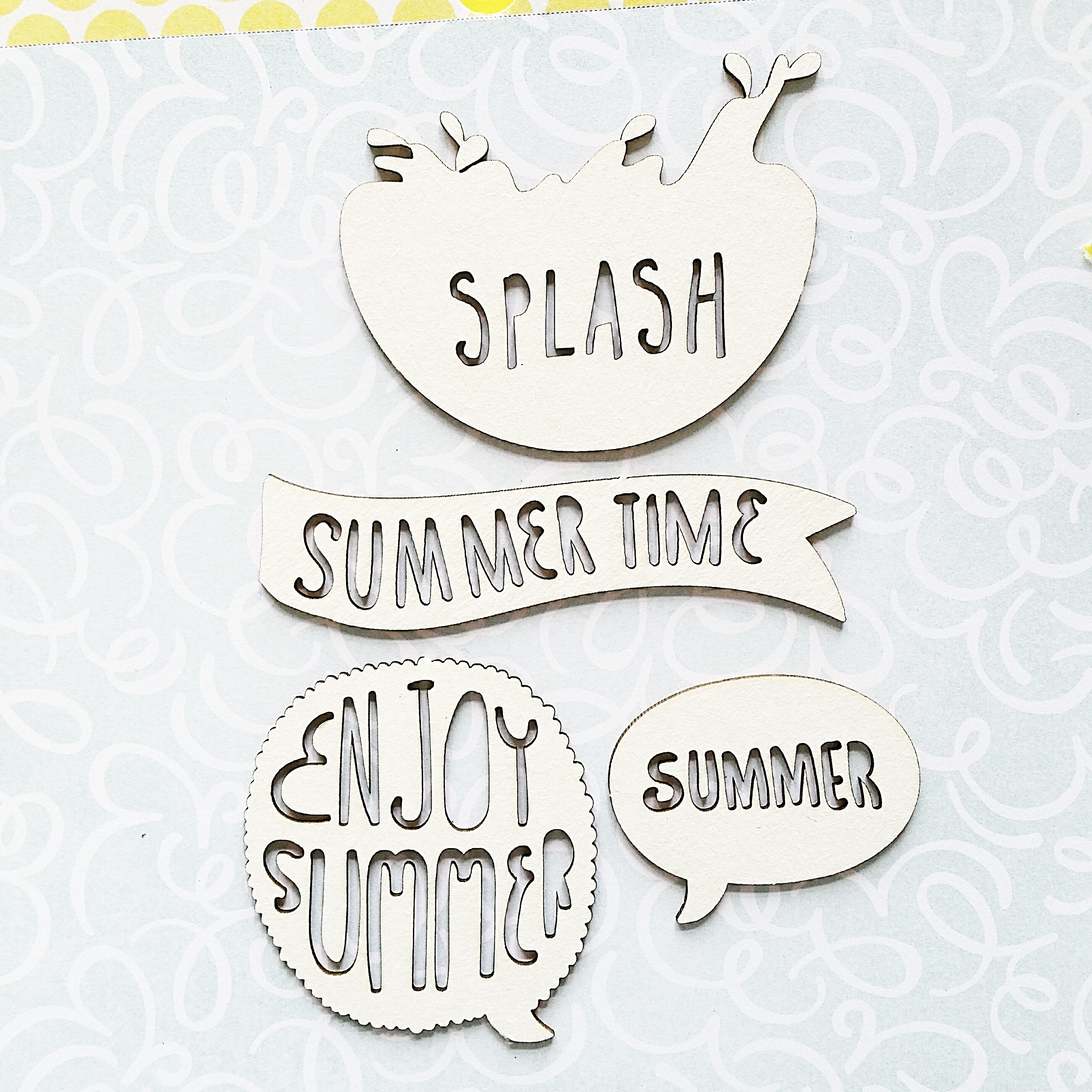 Чипборд WoodCraft "Летние фразы" (5782)