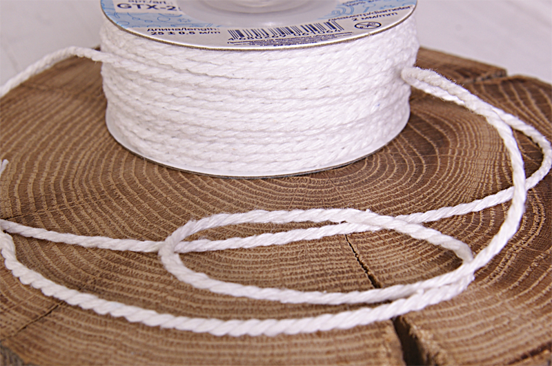 Шнур двойной 2 мм Gamma, Цвет белый/белый