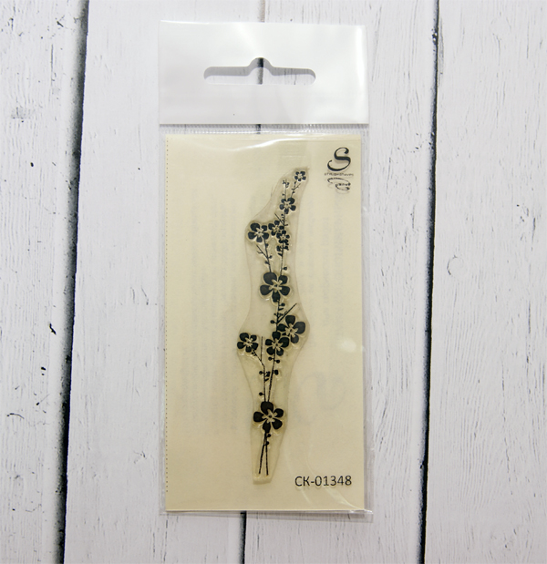 Штамп Stylish Stamp"Японская веточка с цветочками (8см)"