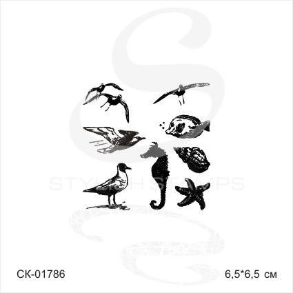 Штамп Stylish Stamps "Набор морской"