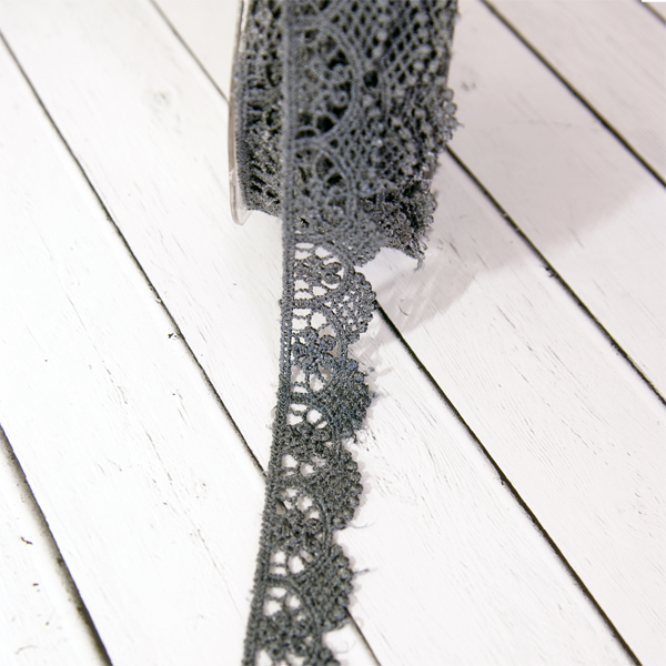 Кружево гипюрное 2 см , цвет серый