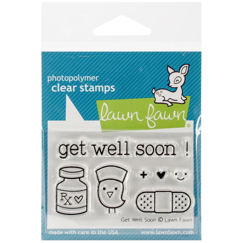 Набор штампов Lawn Fawn "Get Well Soon"
