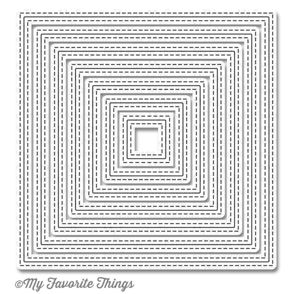 Ножи для вырубки My Favorite Things "Квадраты с прострочкой".