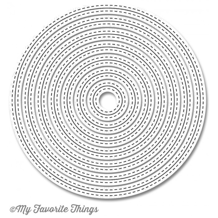 Ножи для вырубки My Favorite Things "Круги с прострочкой".