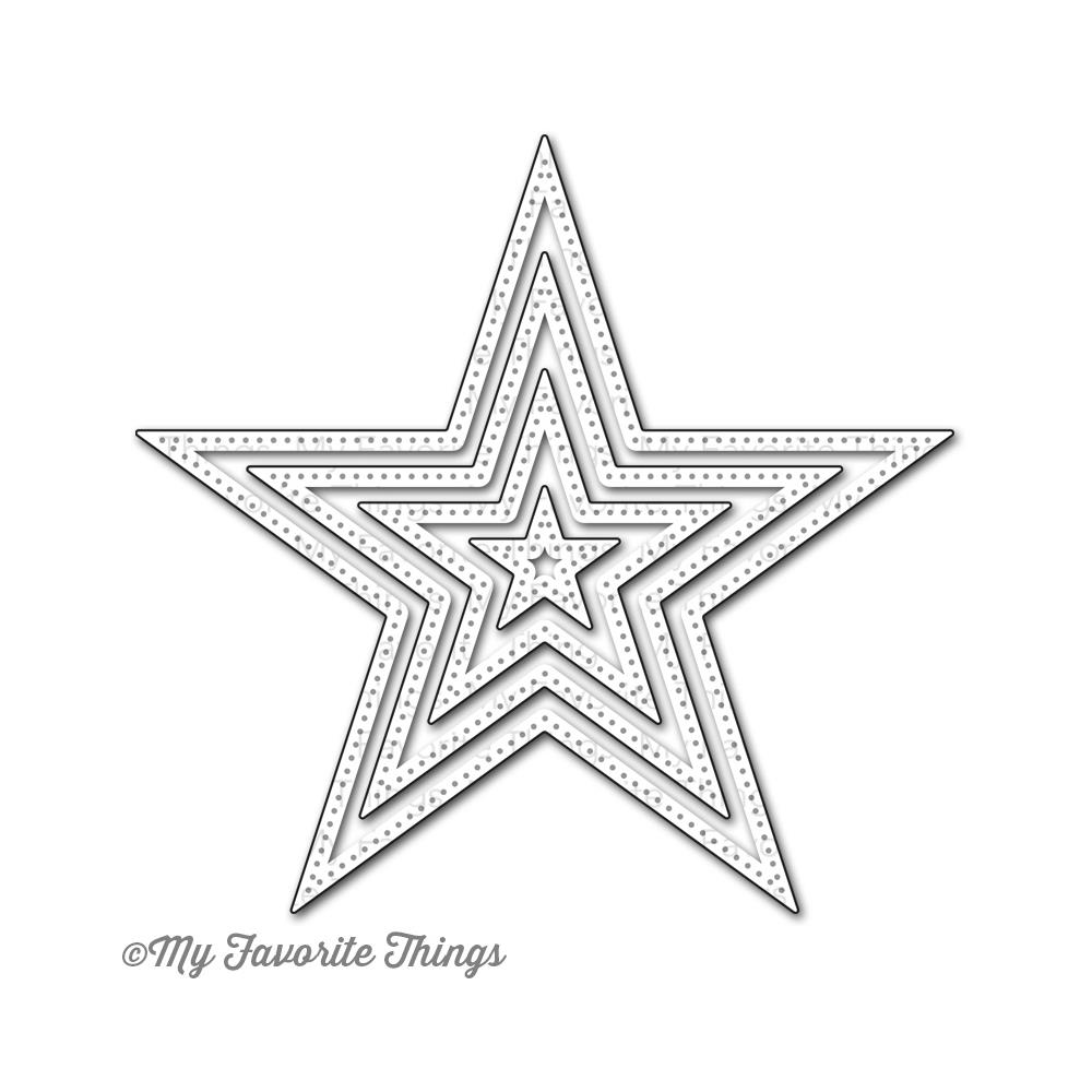 Ножи для вырубки My Favorite Things "Звёздочки с проколами".