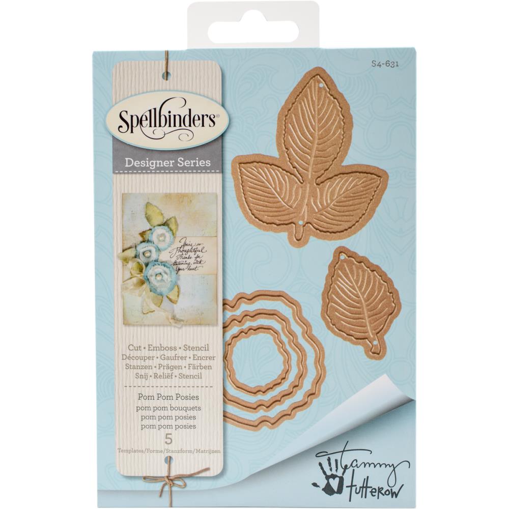 Ножи для вырубки Spellbinders "Цветы Пом Пом"