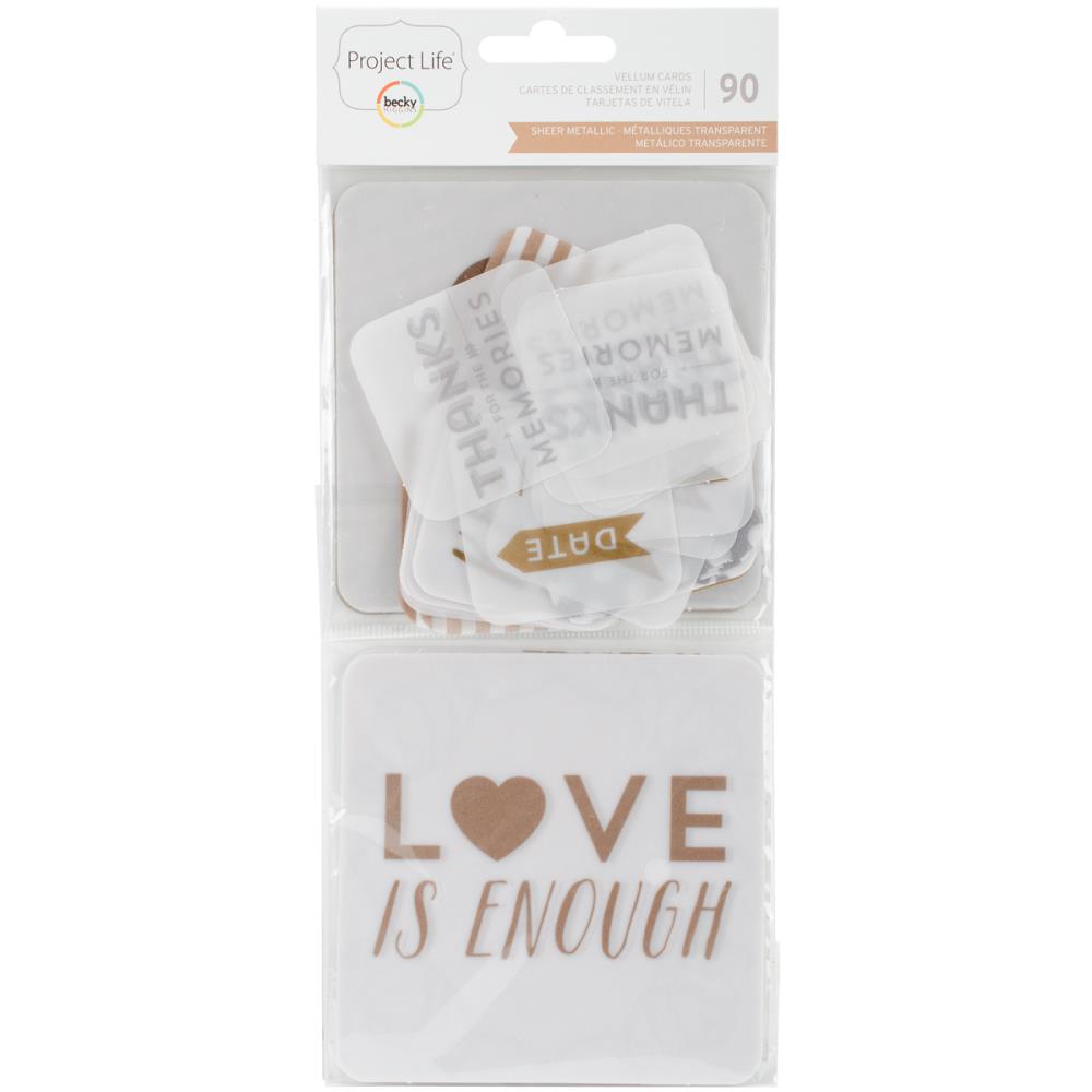 Набор карточек из кальки Project Life