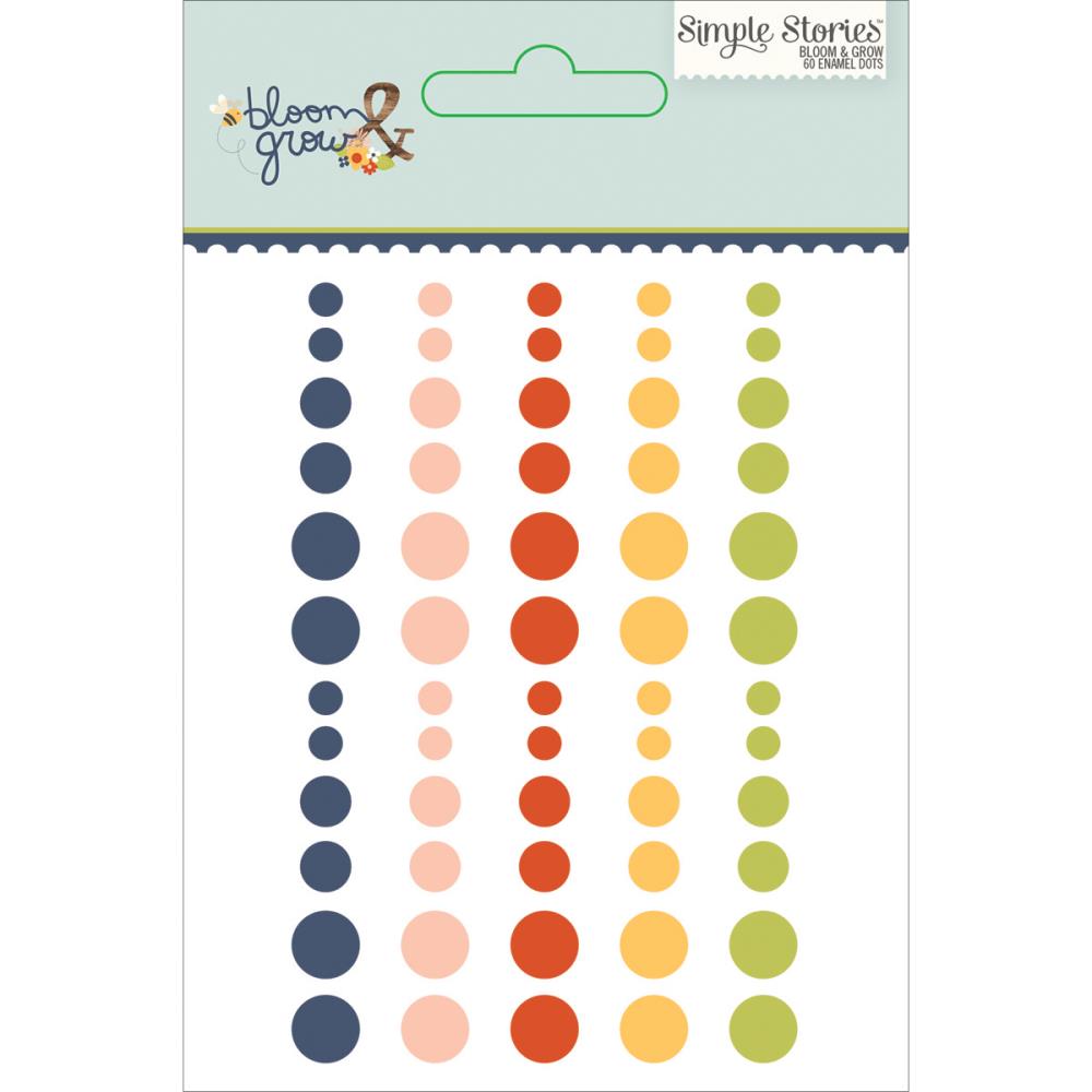 Дотсы (эмальные точки) Simple Stories "Bloom & Grow"