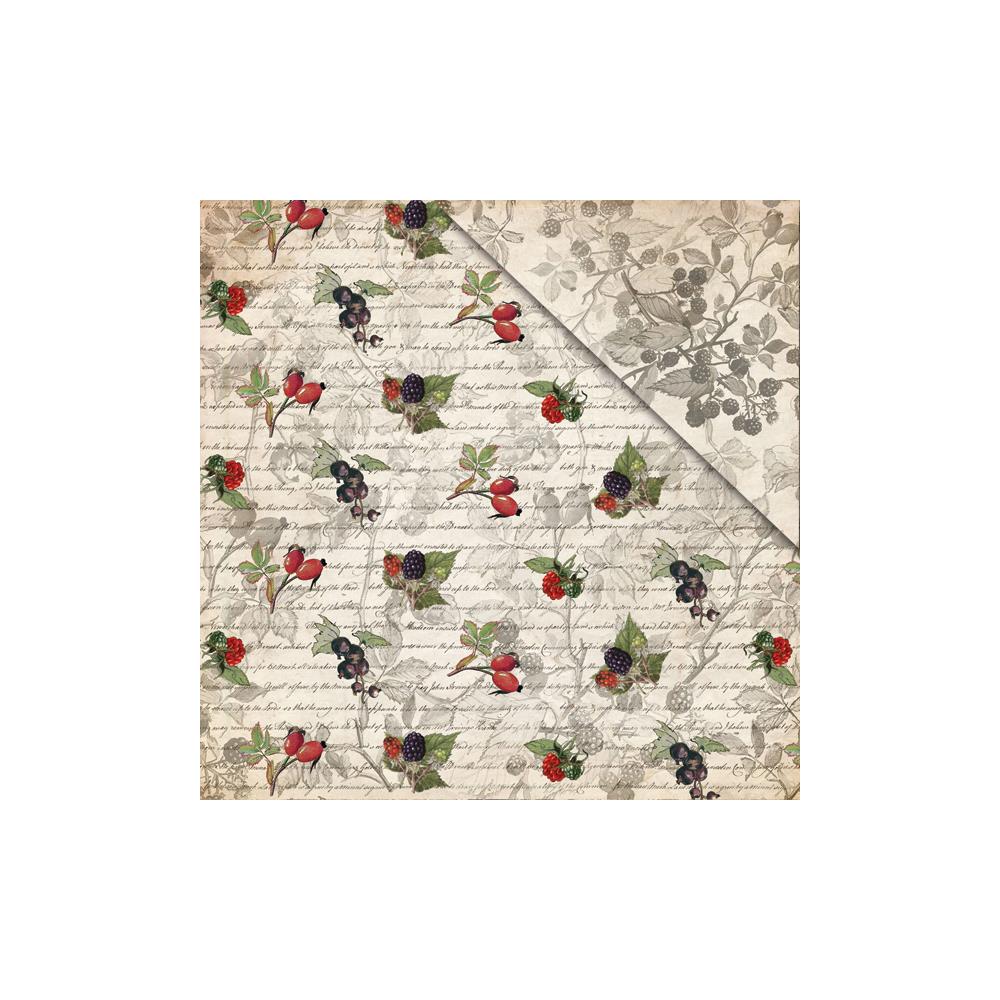 Двусторонняя бумага Fabscraps "Mother Earth" Berry Bliss(Fab90)